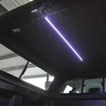 LED light bar from Canyon State installed inside a truck bed cap for enhanced visibility.